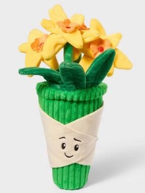 NEW Gigglescape 12” Yellow Daffodils Bouquet Flower Plush